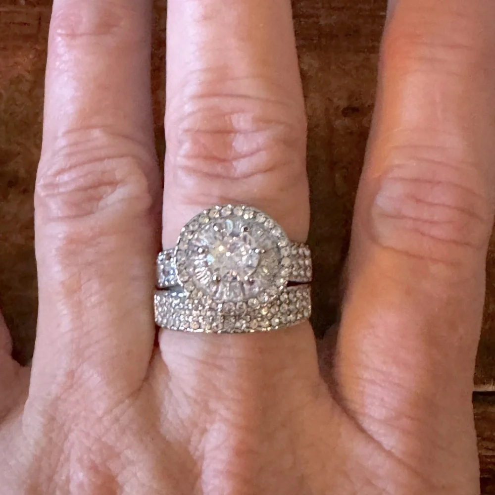 Gorgeous Large Round Cut Cubic Zirconia Wedding Engagement Bridal Rings, Sz 8